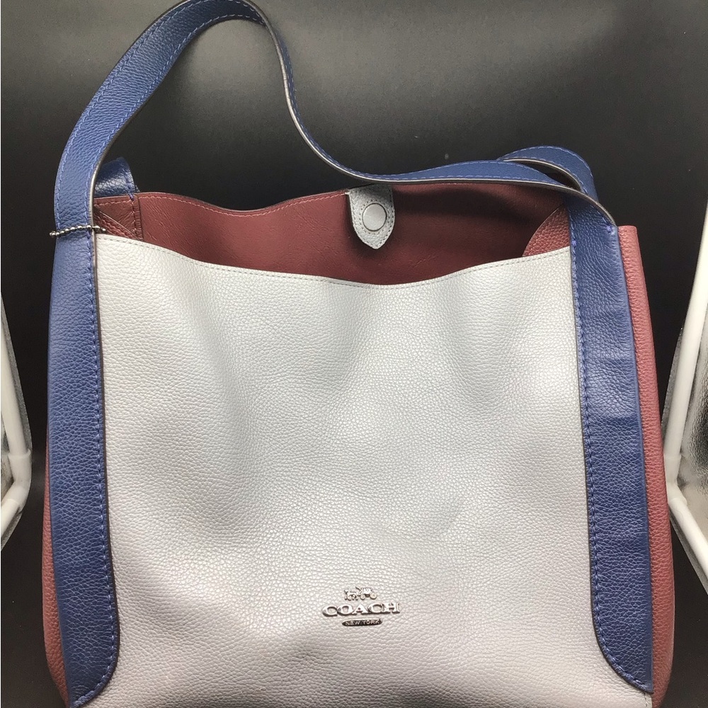 Coach Color Block Hadley Leather Tote Bag